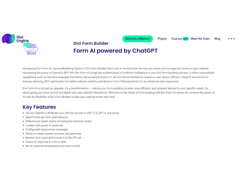 Divi Form Builder